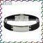 Fashion Jewelry BIO Energy 316L stainless steel Silicone Bangle