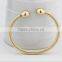 Hotsale Raw Brass Twist Cable Wire Terminal Magnetic Cuff Bangle Copper Magnetic Bracelet Wholesale