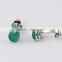 wholesale semi joias brincos rhodium plated emerald zirconia pear stud earrings                        
                                                                                Supplier's Choice