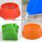 unbreakable easy carry collapsible Silicone Dog Bowl