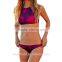 New style women Print Bikini Set Sexy Tie Dye Swimwear Crop Top High Neck swim suit