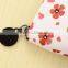 Korean style flower printing PU leather coin purse with low price