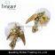 Fashion jewelry fashion gold plated earring animal latest gold earrings unique gold hanging earring