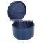 Cusotm Manufacturer Multi-function Round Leather Storage Organizer,Leather Storage Box