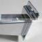 Metal slatwall support for glass shelf