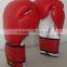 red & white Leather Boxing Gloves /Foam Mould Core Kick Boxing Gloves