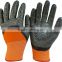 3/4 double coated work gloves with latex and outer nitrile secondary palm