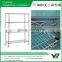 2015 hot sell NSF 150KGS 72x24 inch 6 layer chrome hospital heavy duty wire shelving rack with wheels (YB-WS020)