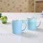 C00242 customized porcelain color glaze mugs with handle