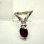 Garnet Facet 925 Sterling Silver Jewelry, Red Gemstone Ring, Designer 925 Silver Handmade Jewellery