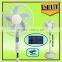15W 12v dc solar fan 3 Speeds rechargeable fans 400mm 12 volt dc fan