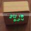 2016 NEWEST hot sale wood led clock led wooden clock wooden led digital alarm clock digital led clock for home & hotel