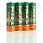 Ni-Zn 1.6V AA 2500mAh pre-charged rechargeable battery from PKCELL