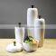 Modern age decorative white ceramic storage jars