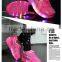 gift rubber insole material and lace-up style led light women shoes