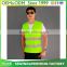OEM service unisex breathable adults jackets yellow high visibility reflective safety vest