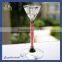 Promotion glass candle holders wholesale/ red long stem glass candle holder/ custom glass candle jars