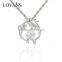 Dolphin Shape Mother And Child Sterling Silver Crystal Charm Pendant