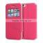 LZB view window flip leather phone cover for samsung galaxy mega2 case