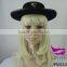 Black cowboy hat formal hat with letter