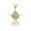 14K Solid Gold Mary Christian Charm Necklace