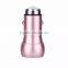 Wholesale micro usb metal bullet phone car charger 2 port