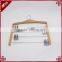 Space-saving 4 tiers metal clips wooden skirt hanger WK5398B