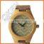 new high quality crystal fashion wooden watches with leather band
