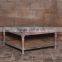 Reclaimed Teak Furniture - Glass Top Coffee Table