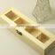 true pine unfinished wood tea box,4 bags tea wooden box,glass lid wooden box