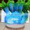 Five Fingers Dog Puppy Pet Plastic Bath Glove Brush Comb Massage Palm Hand Blue