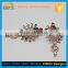 2017 women design custom OEM Bridal wedding crystal long chandelier earrings wholesale