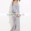 latest design straight dress styles off shoulder women maxi dress long sleeve