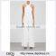 Wholasale Women Apparel Trimity White Wide-leg Racer Back Crepe Jumpsuit(DQE0126J)
