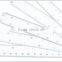 Kearing Brand 5pcs combination plastic scale ruler for engineering #8500-5