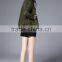 new style custom army green and navy nylon hoodie jacket cheap price