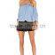 factory price fashion design wholesale girls black ruffle shorts