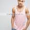 Cheapest New Design Custom Manufacture Grey Color Gym Wear Comfortable 35% Cotton 65% Polyester Fashion Running Men's Tank Vest