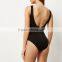 New Fashion Sexy Black Ring Bodysuit Women Tops Thong Bodysuit