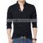 Men's Stand Collar Cotton T Shirt Camisa Polo Shirts