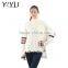 high school unifrom women tassel hem turtleneck cable knit sweater