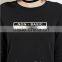 China Wholesale Long Sleeves Crewneck Sweatshirt Fashion Longline Graphic Sweatshirt Women 2016
