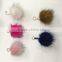 Cute customized size colourful dyed raccoon fur pom poms