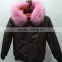 2016 Hot sale winterproof kids bomber jacket,short fur parka for 2-14Y,kids bomber fur parka