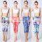 Wholesale custom high waist sexy printed women yoga leggings with custom logo