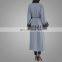 2017 New Design Muslim Women Lace Cardigan & Kimono Blue Grey Front Open Buttoned Abaya Islamic Wear In Arabic