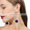 Women Vintage Faux Fur Plush Ball Beads Drop Earrings Long Chain Party Earrings