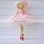 girl rag dolls. soft cloth doll, - polka dots dress