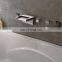 Modern Wall Mounted Waterfall Tub Spout LED Color Changing Bathroom Bath Mixer Faucet