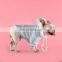 Cute Dog Bulldog clothes flannel coats jacket sunflower design Hoodie cosplay pet apparel